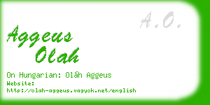 aggeus olah business card